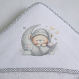 Cape de bain Moon Bear 450 Blanc/Gris///