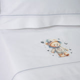 Ensemble de draps pour lit de bébé 449 blanc/gris