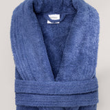 Blue bathrobe