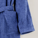 Blue bathrobe