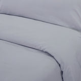 Housse de couette en microfibre unie grise