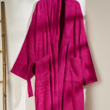 Raspberry bathrobe