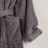 Peignoir coloris gris plomb
