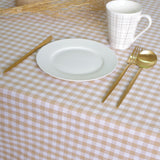 Nappe en coton vichy beige