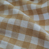 Nappe en coton vichy beige