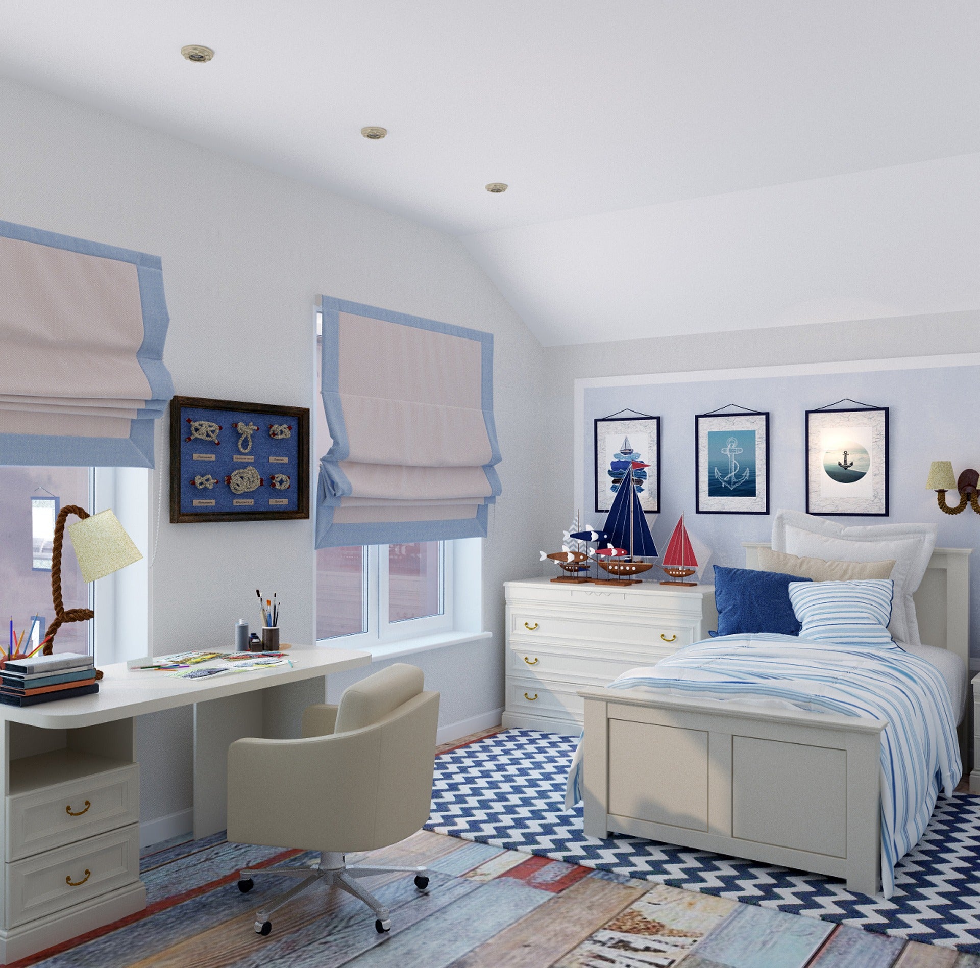 Evita distracciones con cortinas en la habitación infantil
