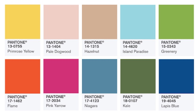 Los colores tendencia del 2017