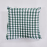 Housse de coussin en coton 45x45 cm, vichy vert