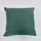 Housse de coussin en coton vert 45x45