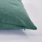 Housse de coussin en coton vert 45x45