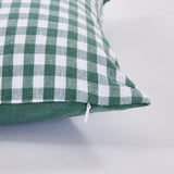 Housse de coussin en coton 45x45 cm, vichy vert