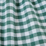 Serviettes en coton à carreaux vichy verts, paquet de 4