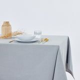 Nappe en coton vichy gris
