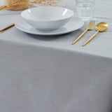 Nappe en coton vichy gris