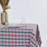 Nappe en coton à carreaux verts et rouges