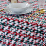 Nappe en coton à carreaux verts et rouges