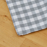 Cotton gingham gray napkins, pack of 4 units
