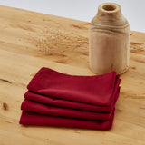 Cotton napkins, maroon, pack of 4 units
