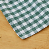 Serviettes en coton à carreaux vichy verts, paquet de 4