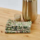 Serviettes de table de Noël en coton, paquet de 4