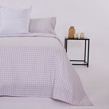 housse de couette beige vichy