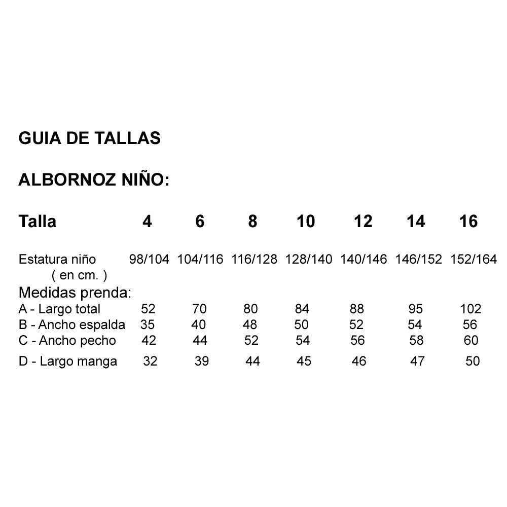 ALBORNOZ NIÑO CLASICO BLANCO