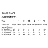 ALBORNOZ NIÑO CLASICO BLANCO