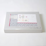 Juego de sábanas cuna 068 bco/gris