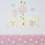 Juego de sábanas cuna 068 bco/rosa