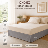 Gray sun bed cover