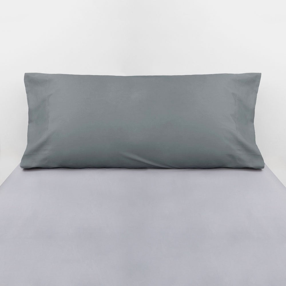 Funda almohada algodón gris
