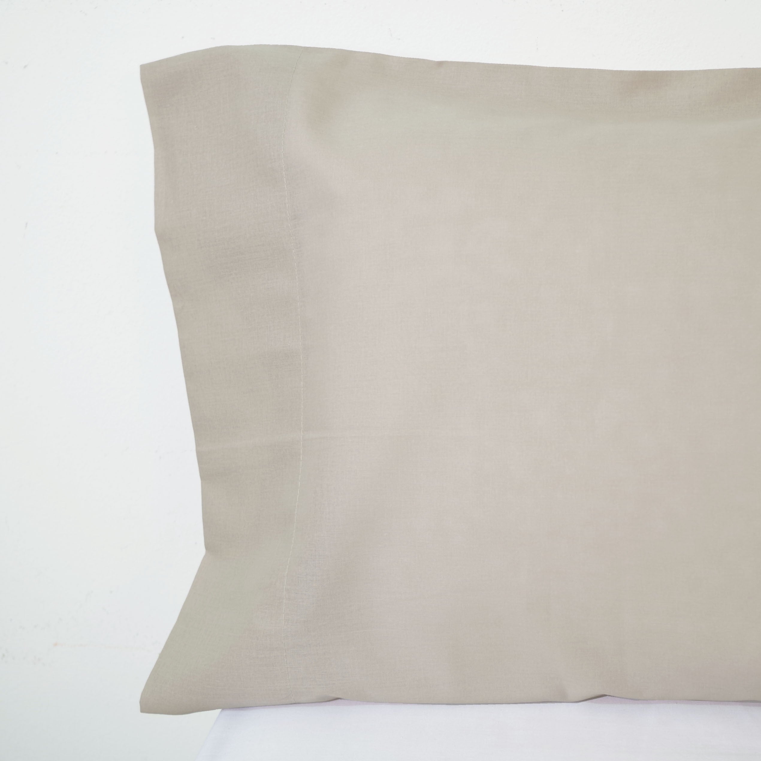 Funda almohada algodón beig