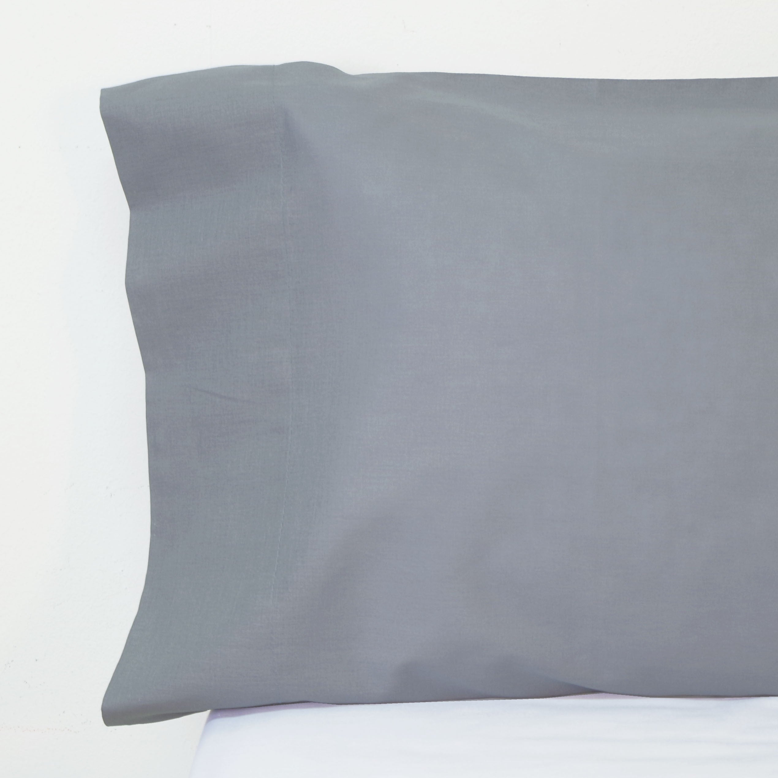 Funda almohada algodón gris