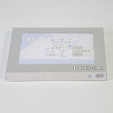Ensemble de draps pour berceau Little Moon, blanc/bleu
