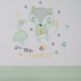 Ensemble de draps pour lit de bébé Forest blanc/vert