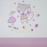 Ensemble de draps pour lit de bébé Forest blanc/lilas