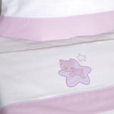 Crib sheet set flannel star white/lavender