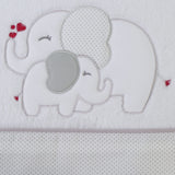Coral fleece crib sheet set 004 white/gray