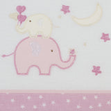 Crib sheet set flannel 031 white/pink