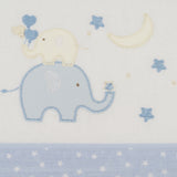 Crib sheet set flannel 031 white/blue