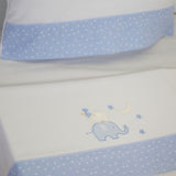 Crib sheet set flannel 031 white/blue