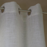 Eyelet curtain raw bottom