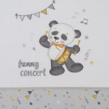 Ensemble de draps pour berceau Panda 293 blanc/gris