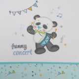 Parure de draps pour berceau Panda 293 blanc/turquoise