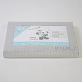 Parure de draps pour berceau Panda 293 blanc/turquoise