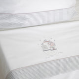 Pirate crib sheet set 279 white/gray