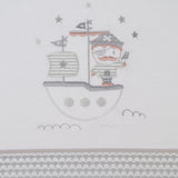 Pirate crib sheet set 279 white/gray