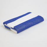 Royal blue striped beach towel