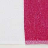 Serviette de plage rayée Fuxia