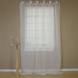 Grommet curtain Teresa white